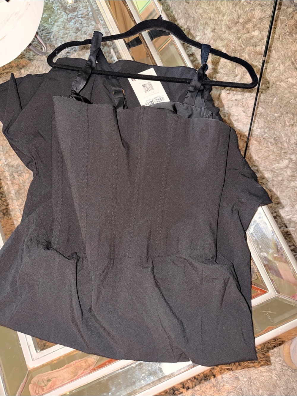 Oh Polly Black Corset-Style Midi Dress - Picture 3 of 5